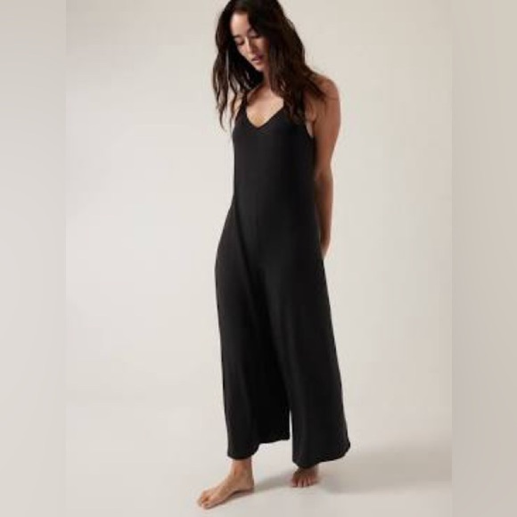 Athleta Night Time Bliss V Neck Romper - Picture 1 of 8